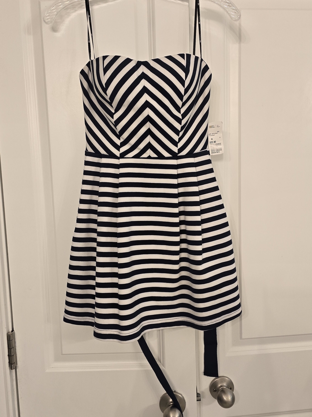 NWT Forever 21 Navy White Striped Fit & Flare Dress